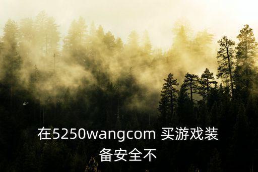 在5250wangcom 买游戏装备安全不