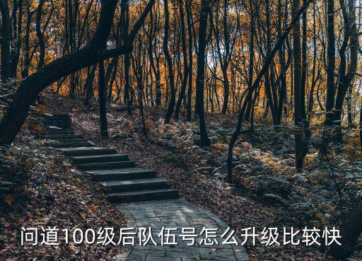 问道100级后队伍号怎么升级比较快