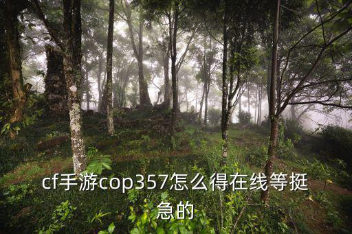 cf手游cop357怎么得在线等挺急的