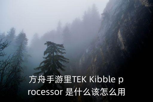 方舟手游里TEK Kibble processor 是什么该怎么用