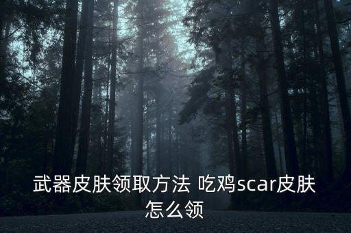 武器皮肤领取方法 吃鸡scar皮肤怎么领