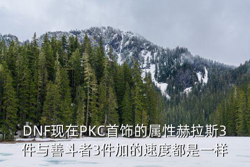 DNF现在PKC首饰的属性赫拉斯3件与善斗者3件加的速度都是一样