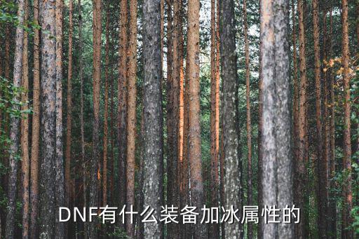 dnf什么武器加冰属性，dnf什么东西让武器变成冰属性