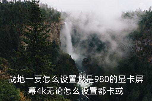 战地一要怎么设置我是980的显卡屏幕4k无论怎么设置都卡或