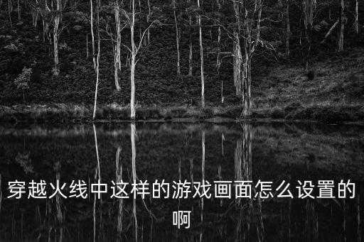 苹果7p穿越火线手游画质怎么调，穿越火线中这样的游戏画面怎么设置的啊