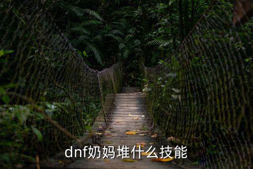 dnf奶妈堆什么技能