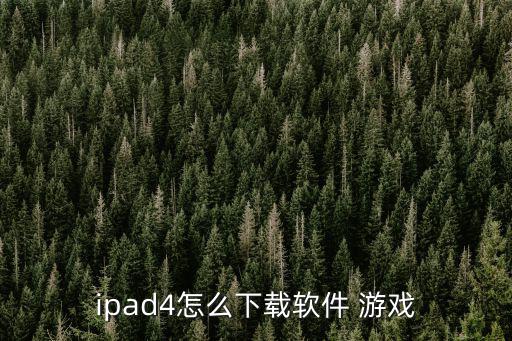 ipad4怎么下载软件 游戏