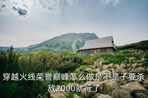 穿越火线荣誉巅峰怎么做是不是子要杀敌2000就行了