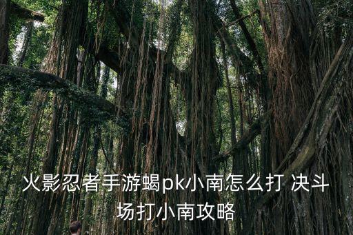 火影忍者手游蝎pk小南怎么打 决斗场打小南攻略