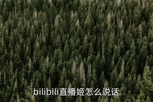 bilibili直播姬怎么说话