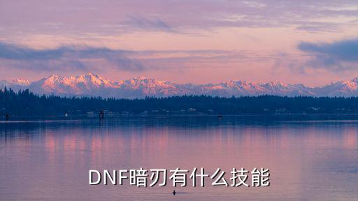 DNF暗刃有什么技能