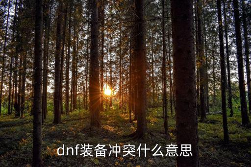 dnf什么叫装备属性冲突，dnf装备冲突什么意思