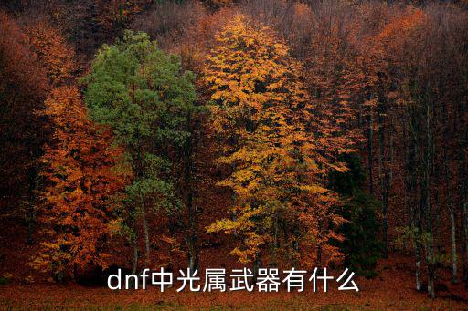 dnf武器光属性有什么，dnf中光属武器有什么