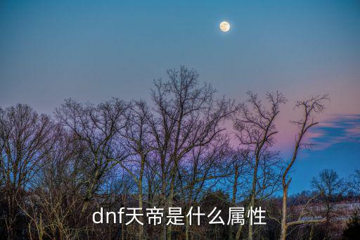 dnf天帝是什么属性