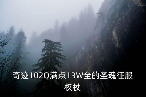 奇迹102Q满点13W全的圣魂征服权杖