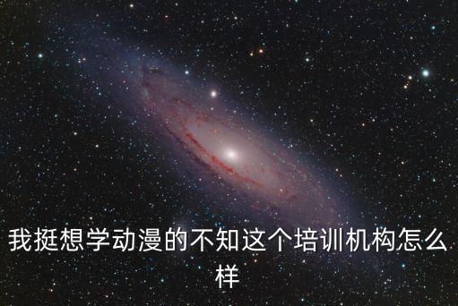 我挺想学动漫的不知这个培训机构怎么样