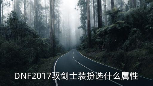 DNF2017驭剑士装扮选什么属性