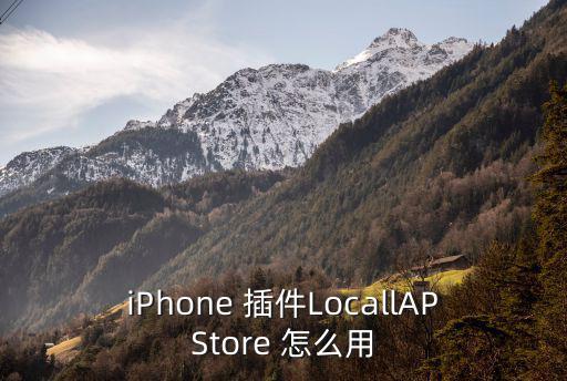 iPhone 插件LocallAPStore 怎么用