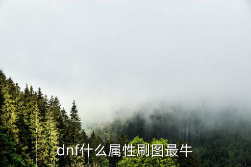 dnf什么属性刷图最牛