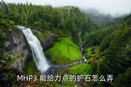 MHP3 能给力点的护石怎么弄