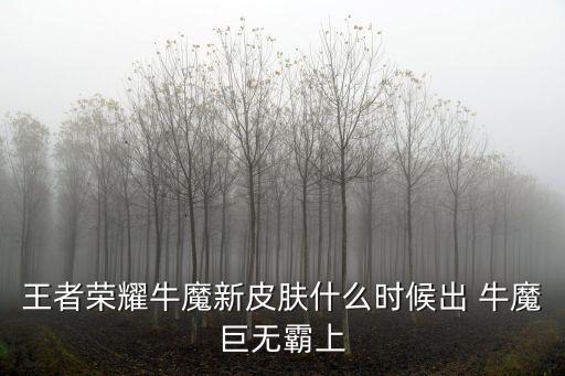 王者荣耀牛魔新皮肤多少，王者荣耀牛魔还会不会出新皮肤