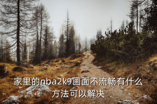 家里的nba2k9画面不流畅有什么方法可以解决