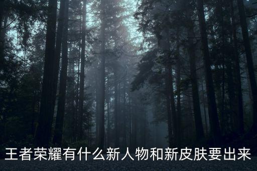 王者荣耀有什么新人物和新皮肤要出来