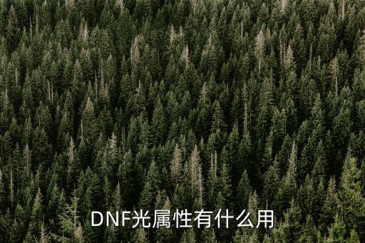 DNF光属性有什么用