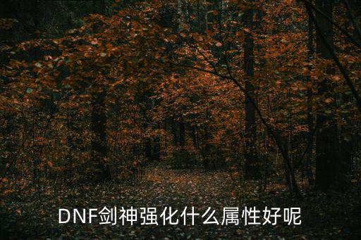 DNF剑神强化什么属性好呢