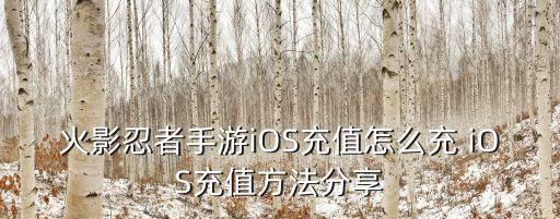 火影忍者手游iOS充值怎么充 iOS充值方法分享