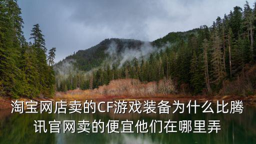 淘宝网店卖的CF游戏装备为什么比腾讯官网卖的便宜他们在哪里弄