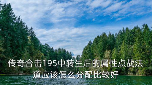 传奇合击195中转生后的属性点战法道应该怎么分配比较好