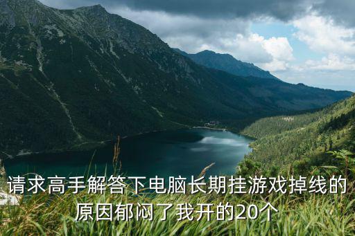 请求高手解答下电脑长期挂游戏掉线的原因郁闷了我开的20个