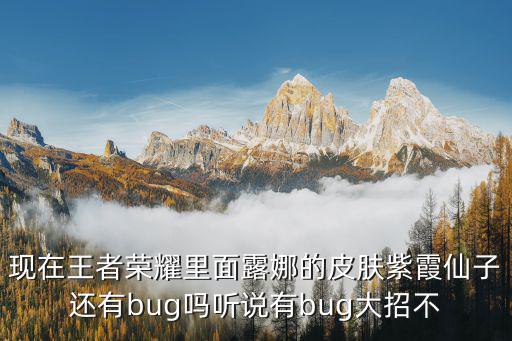 现在王者荣耀里面露娜的皮肤紫霞仙子还有bug吗听说有bug大招不