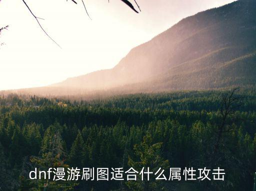 dnf漫游刷图适合什么属性攻击