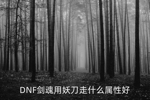 DNF剑魂用妖刀走什么属性好