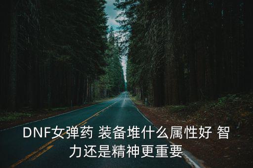 DNF女弹药 装备堆什么属性好 智力还是精神更重要