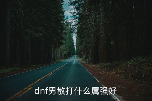 dnf男散打什么属强好