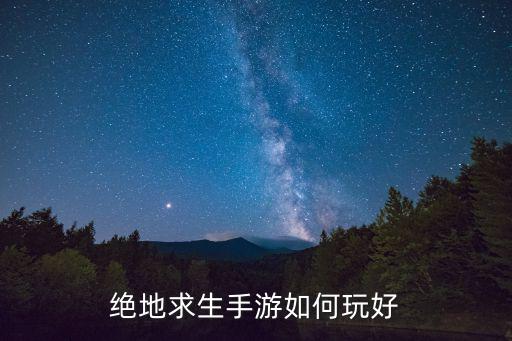 绝地求生手游如何玩好