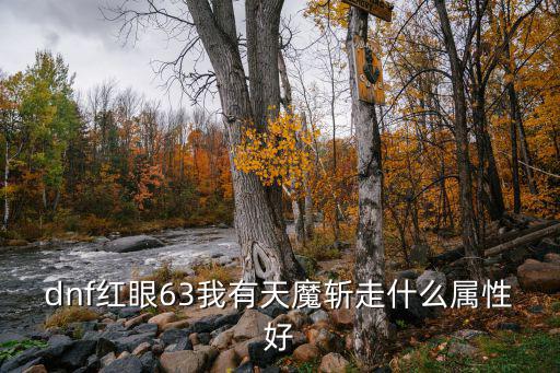 dnf红眼63我有天魔斩走什么属性好