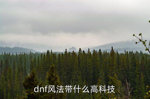 dnf风法带什么高科技