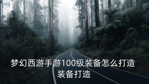 梦幻西游手游100级装备怎么打造 装备打造