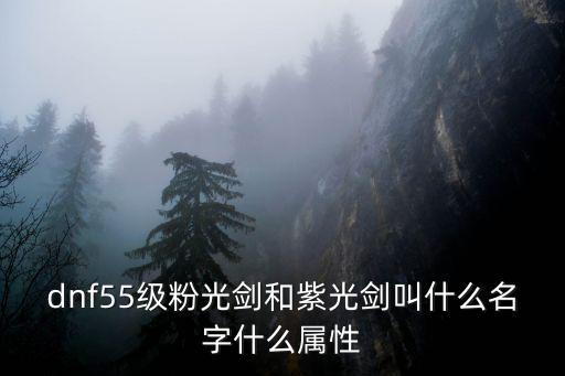 dnf55级粉光剑和紫光剑叫什么名字什么属性