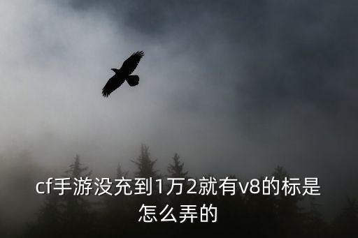 cf手游没充到1万2就有v8的标是怎么弄的