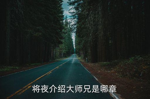 将夜介绍大师兄是哪章