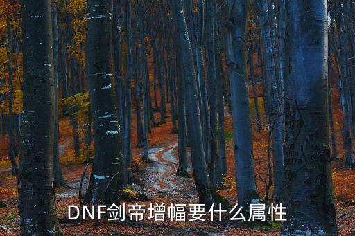 DNF剑帝增幅要什么属性