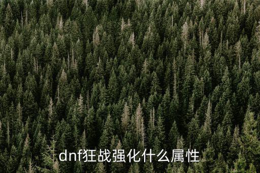 dnf狂战强化什么属性