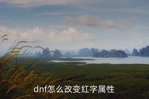 dnf怎么改变红字属性