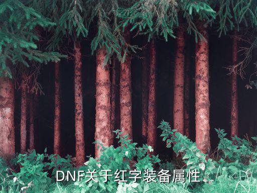 DNF关于红字装备属性