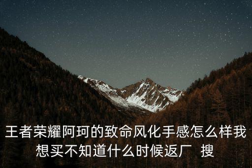 王者荣耀阿珂的致命风化手感怎么样我想买不知道什么时候返厂  搜